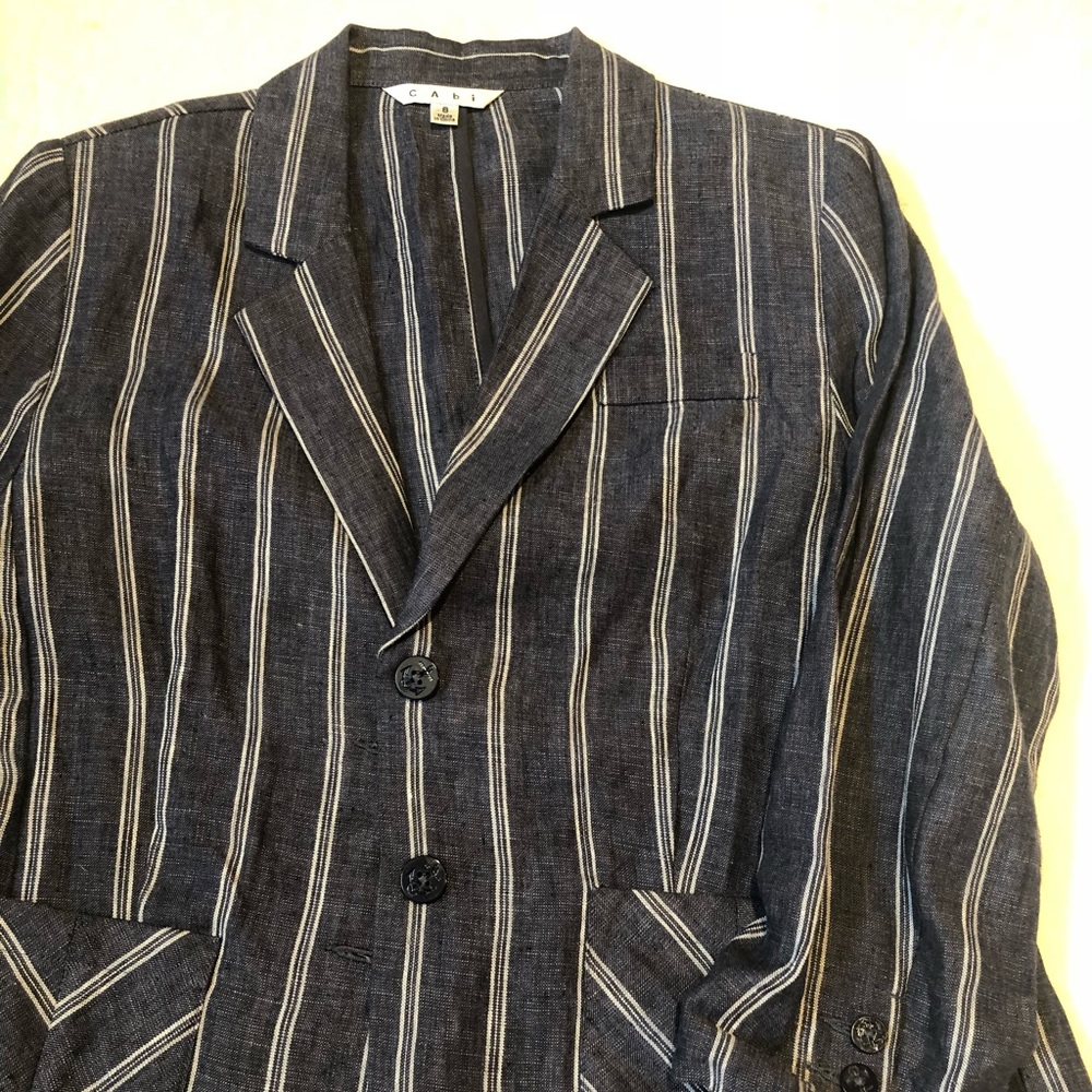 Linen Cabi 3/4 sleeve jacket/blazer